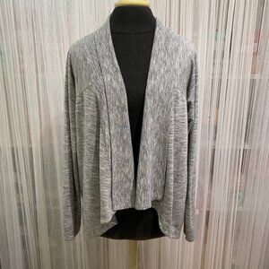 ATHLETA Nirvana Wear Two Ways Wrap Womens Medium Gray Open Front Draped Cardigan